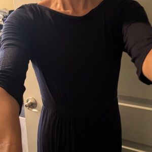 Elegant Navy Blue Dress knee length j crew